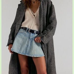 We The Free Denim Blue Mini Skirt